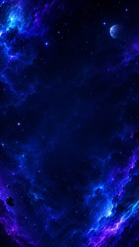 The Blue Nebula sector: a deep blue nebula behind the play field